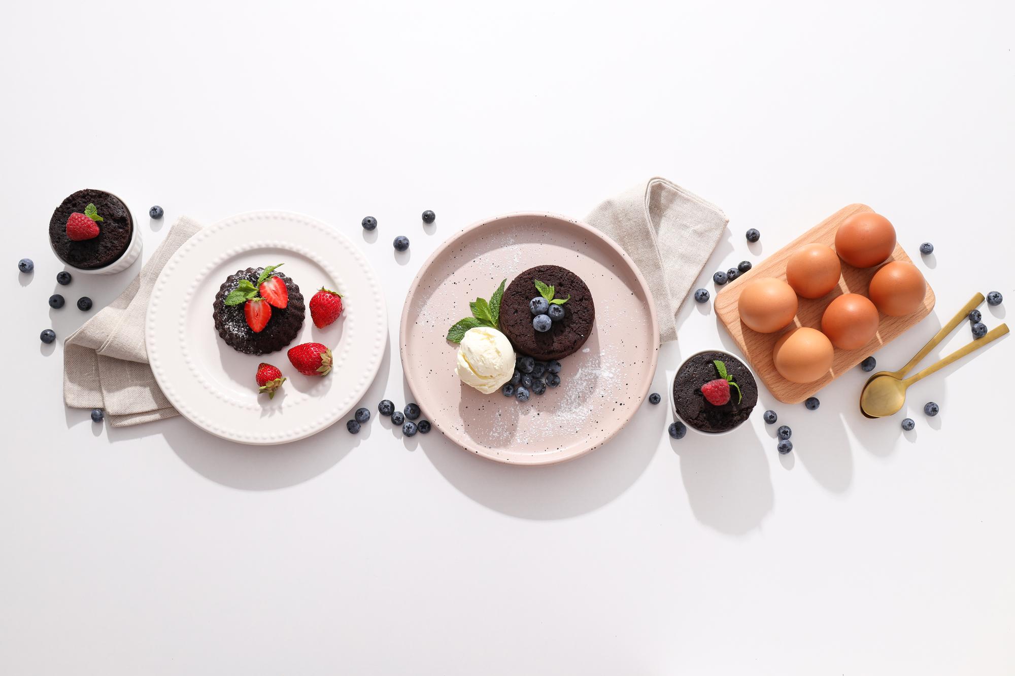 large plated tasting course on table