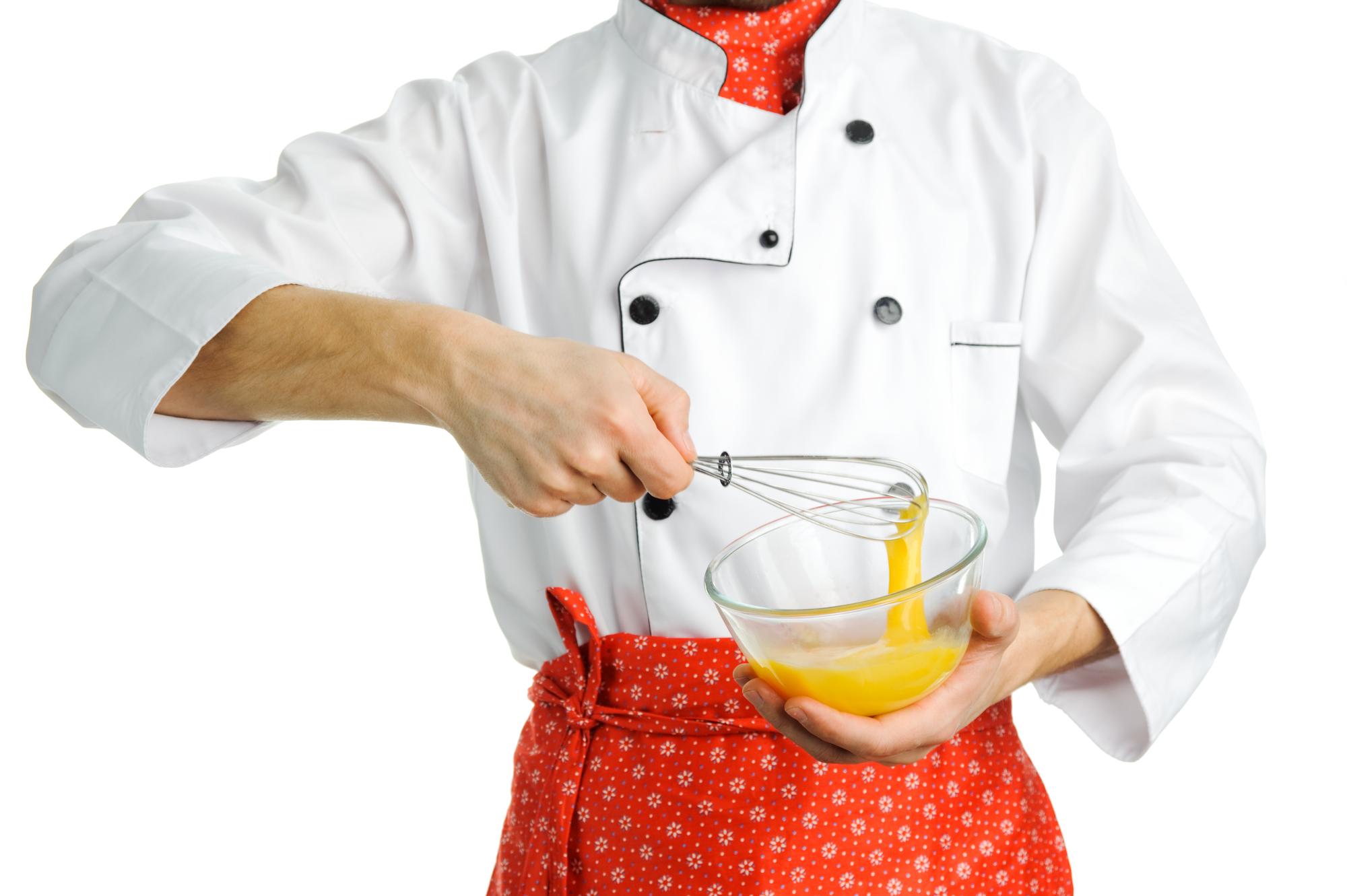 assistant chef plating dessert
